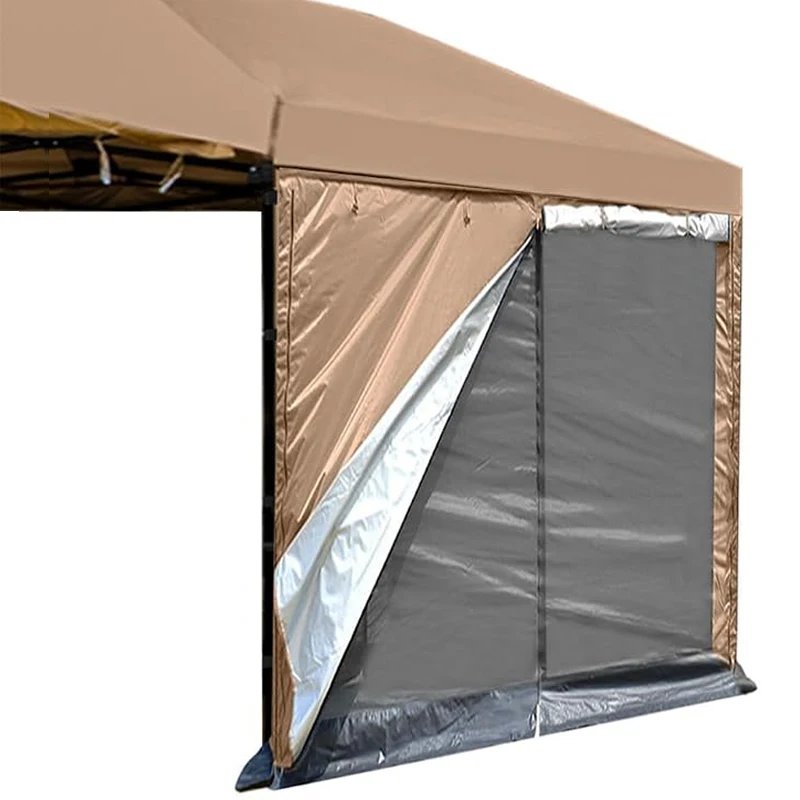 10x10 Canopy Tent Double Layer Sidewalls with Zipper Gazebo Sun Shading Mesh Side Wall Sun Protection Waterproof