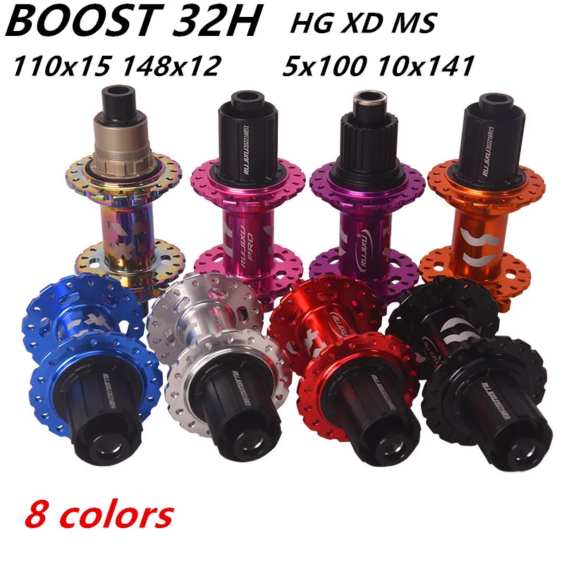 6 Pawls 3 Teeth RUJIXU PRO MTB BOOST Hubs 110x15 148x12 Mountain Bike Hub Sealed Bearing Hub 32H HG 8-12V / Micro / Sram XD 12V