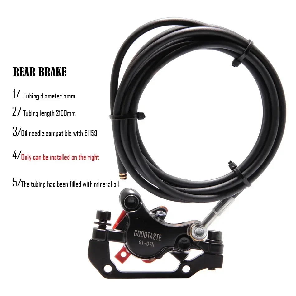 Goodtaste GT07N for Right Brake Disc Rear Caliper Base A 160 B 140 Hydraulic Lower Pump Electric Bike Custom Tubing Length