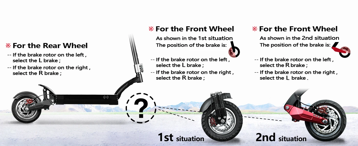 DYISLAND LD210 Electirc Scooter Hydraulic Disc Brake 2PIN Power Off E-Scooter Brake for Kukirin KUGOO Dualtron Kaabo Mantis