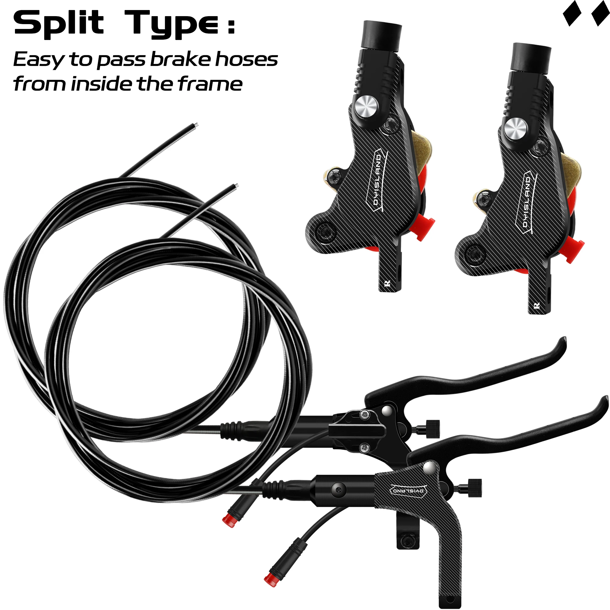 DYISLAND LD210 Electirc Scooter Hydraulic Disc Brake 2PIN Power Off E-Scooter Brake for Kukirin KUGOO Dualtron Kaabo Mantis