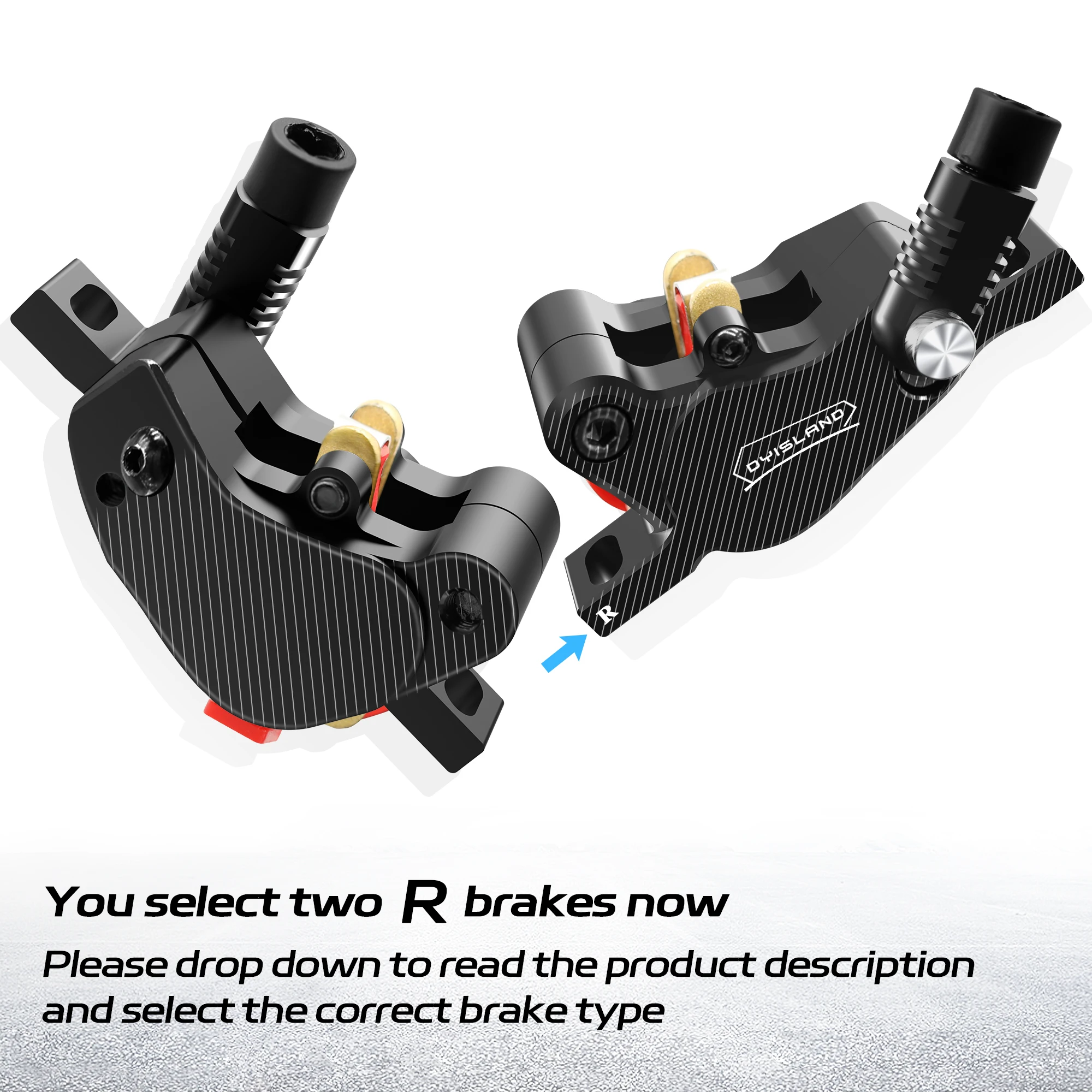 DYISLAND LD210 Electirc Scooter Hydraulic Disc Brake 2PIN Power Off E-Scooter Brake for Kukirin KUGOO Dualtron Kaabo Mantis