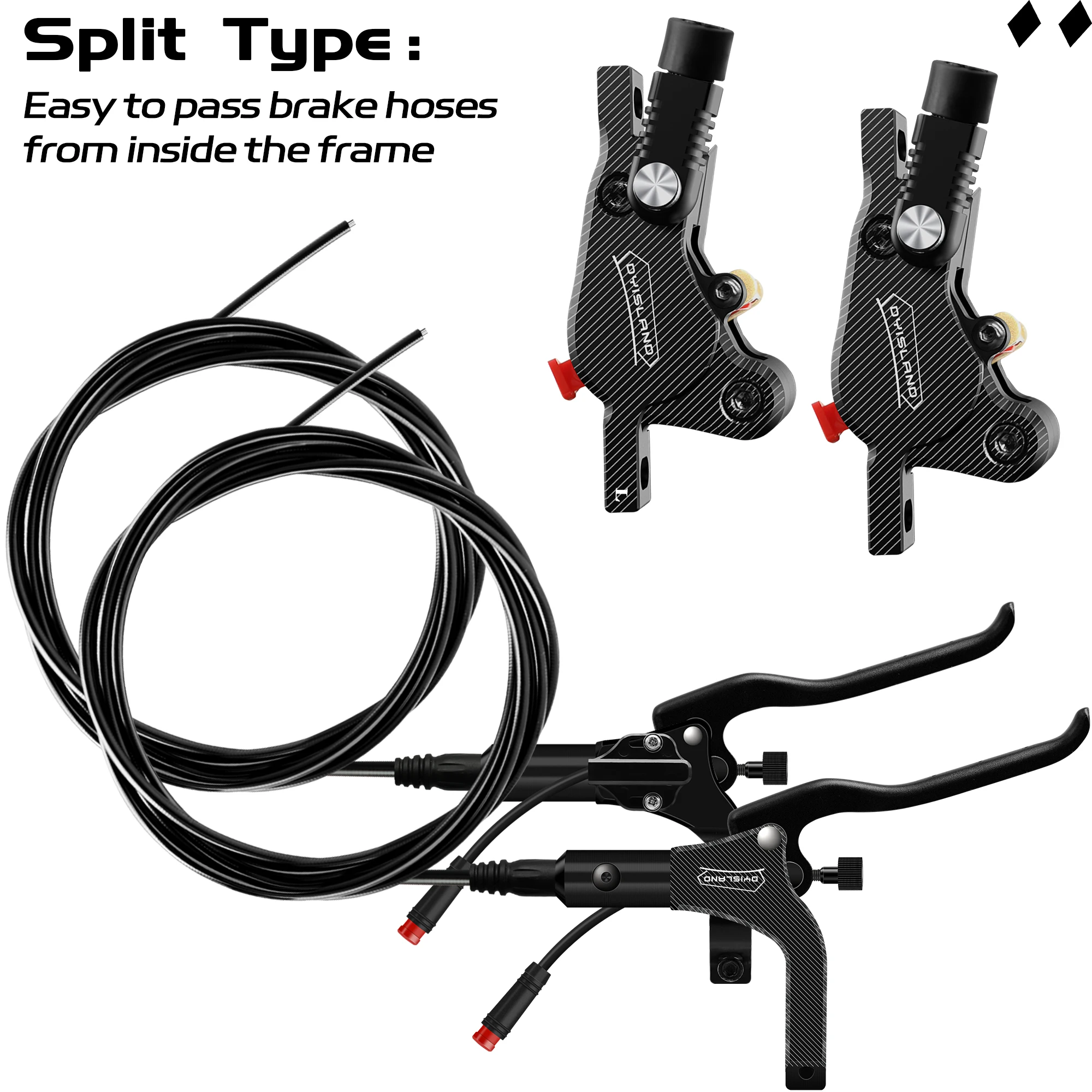 DYISLAND LD210 Electirc Scooter Hydraulic Disc Brake 2PIN Power Off E-Scooter Brake for Kukirin KUGOO Dualtron Kaabo Mantis