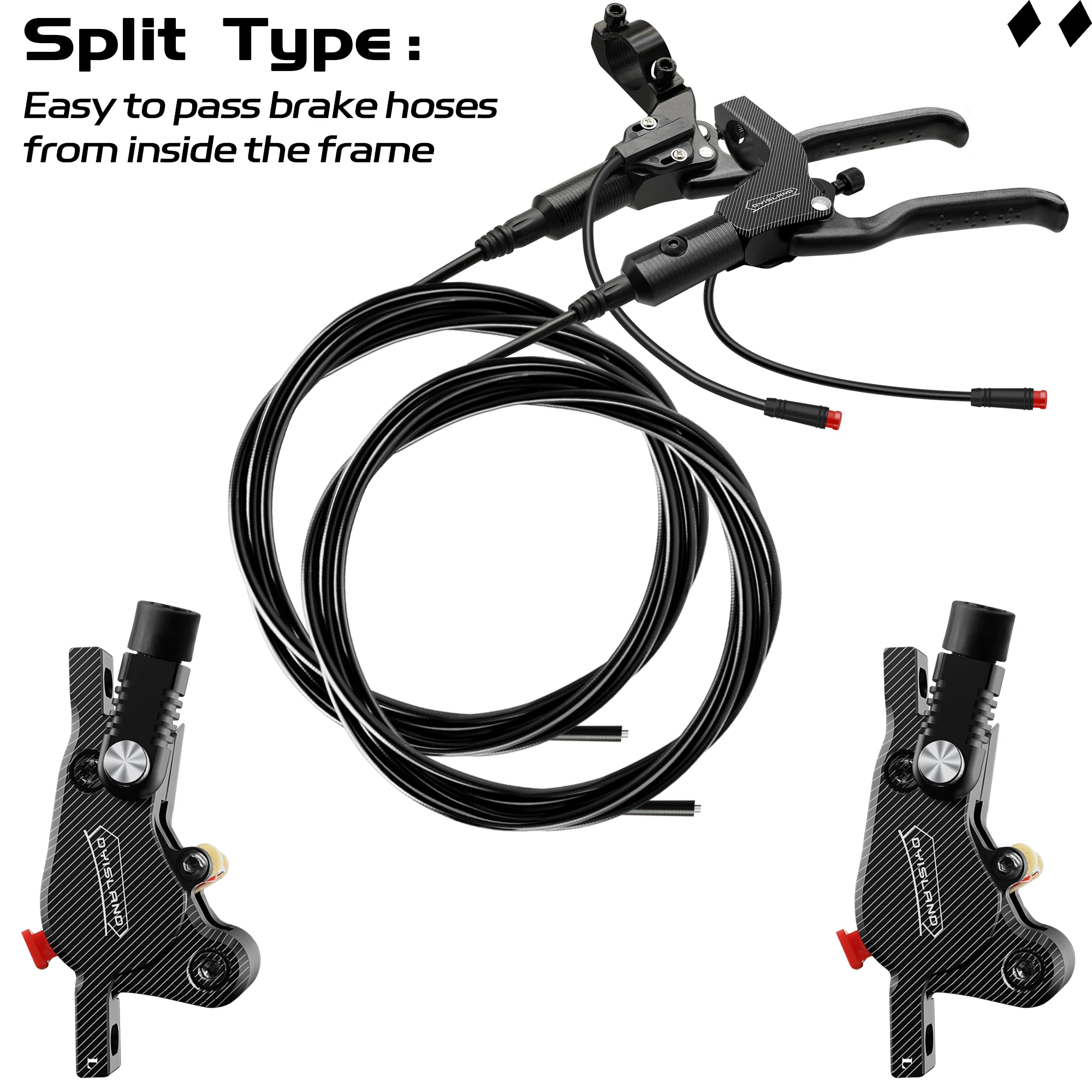 DYISLAND LD210 Electirc Scooter Hydraulic Disc Brake 2PIN Power Off E-Scooter Brake for Kukirin KUGOO Dualtron Kaabo Mantis