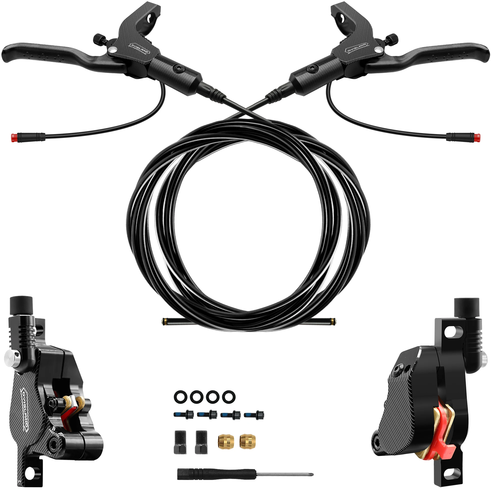 DYISLAND LD210 Electirc Scooter Hydraulic Disc Brake 2PIN Power Off E-Scooter Brake for Kukirin KUGOO Dualtron Kaabo Mantis