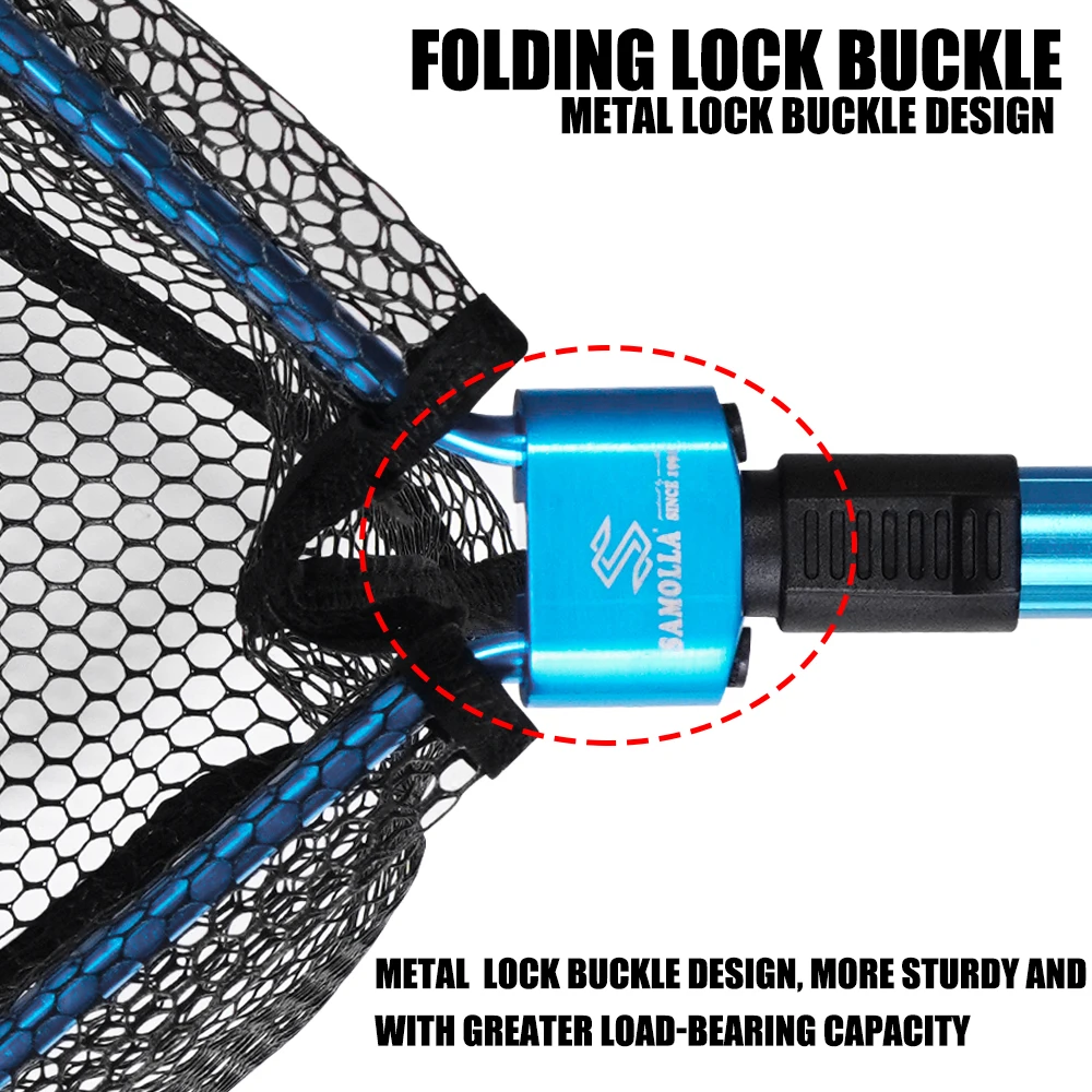 Ultralight 90x35cm Portable Foldable Fishing Net Fast Folding Fly Fishing Hand Nets Lightweight Landing Fish Casting Network