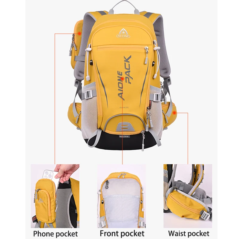 Lightweight Hiking Backpack 25L Hiking Daypack Lightweight Cycling Backpack, Breathable Day Pack, Backpacking for Women Men