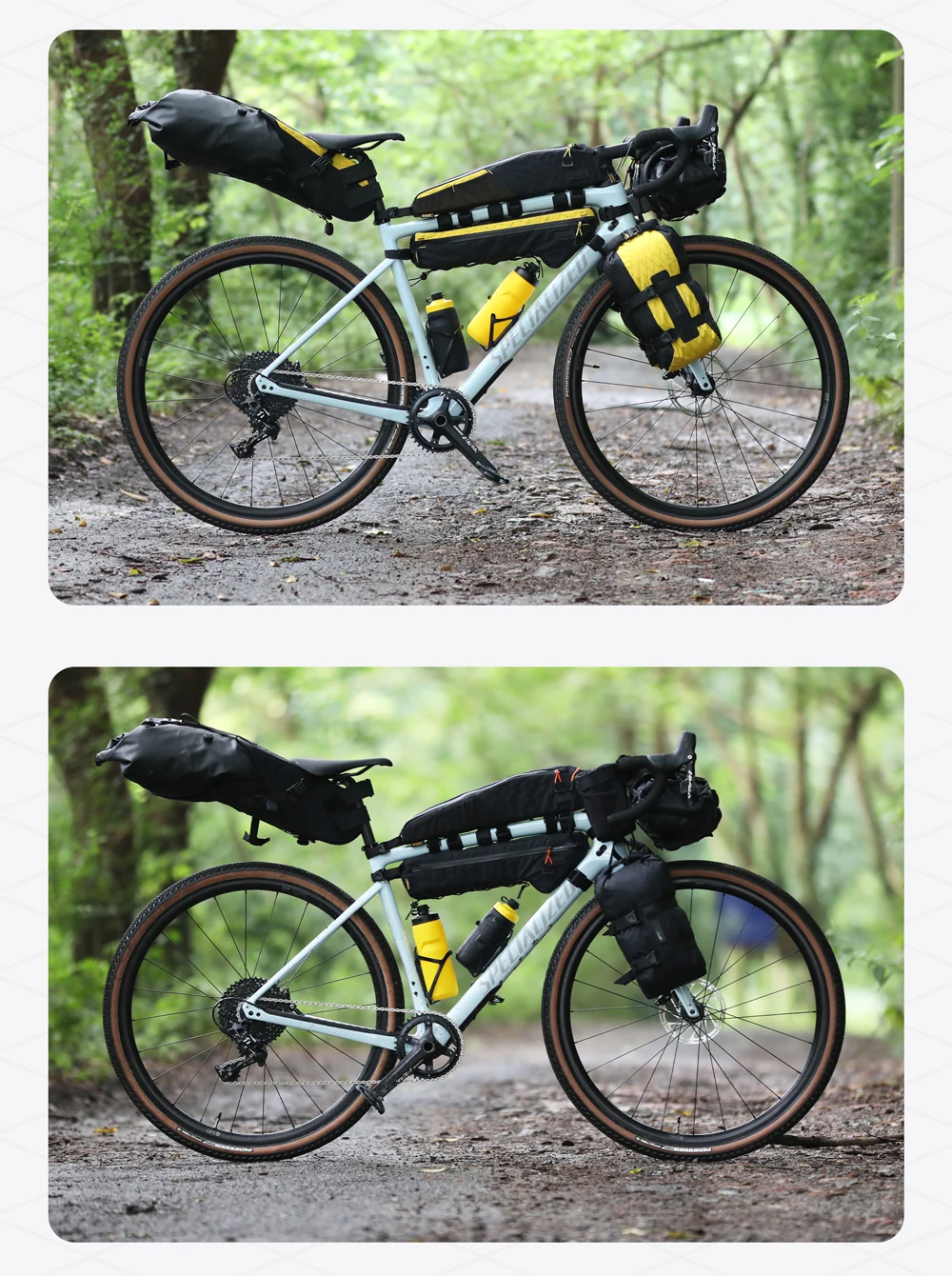 Rhinowalk Bicycle Handlebar Bag 8L-13L Waterproof Bike Front Tube Cycling Removable Dry Bag Mounts Set Fit Mtb Road Gravel Bike