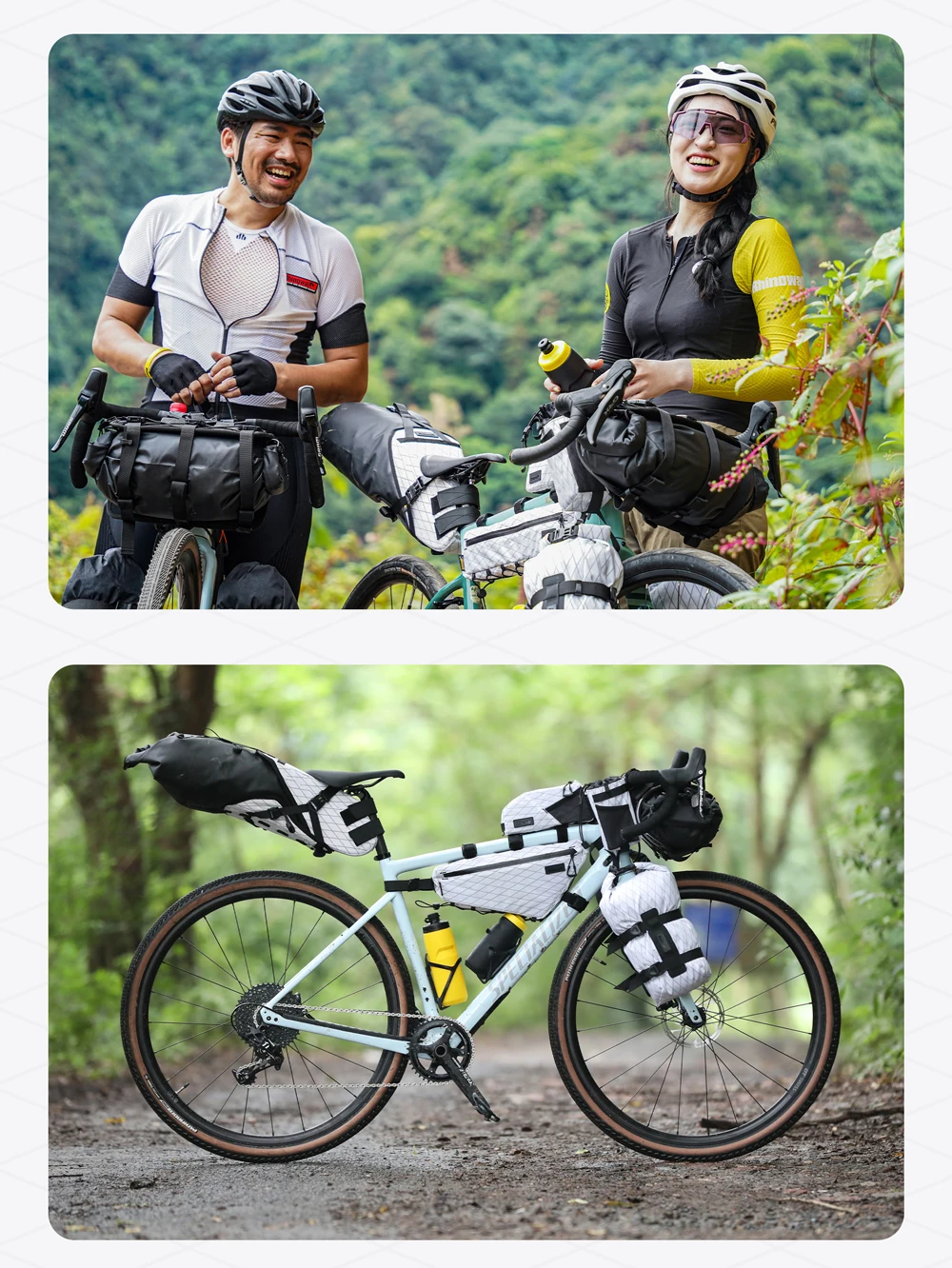 Rhinowalk Bicycle Handlebar Bag 8L-13L Waterproof Bike Front Tube Cycling Removable Dry Bag Mounts Set Fit Mtb Road Gravel Bike
