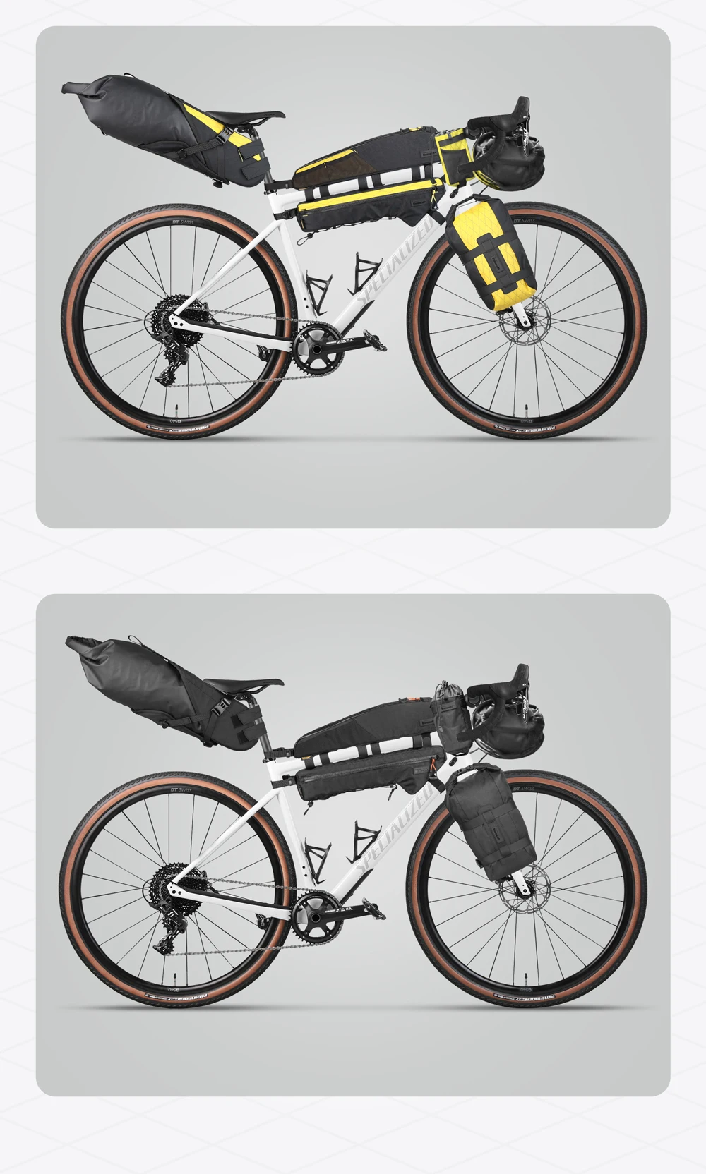 Rhinowalk Bicycle Handlebar Bag 8L-13L Waterproof Bike Front Tube Cycling Removable Dry Bag Mounts Set Fit Mtb Road Gravel Bike