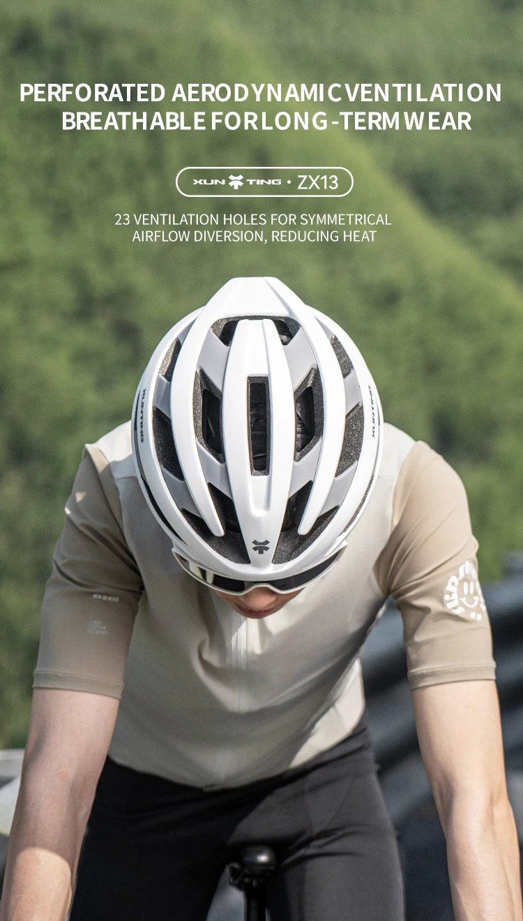 Xunting Road Cycling Helmet Comfort Lightweight Hollow Bicycle head protection Mountain Men women MTB Bike Helmet