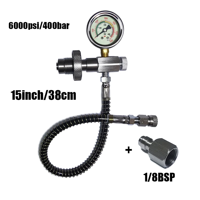 HPA Scuba HP Air Fill Station Refill Filling Connector Adapter DIN Big Gas Tank To Small Cylinder Bottle G5/8 Stainless Steel