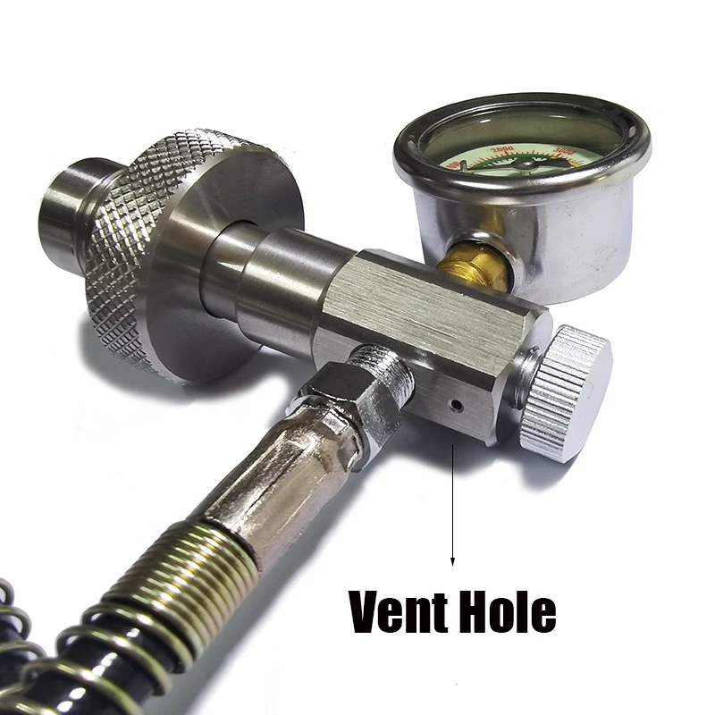 HPA Scuba HP Air Fill Station Refill Filling Connector Adapter DIN Big Gas Tank To Small Cylinder Bottle G5/8 Stainless Steel