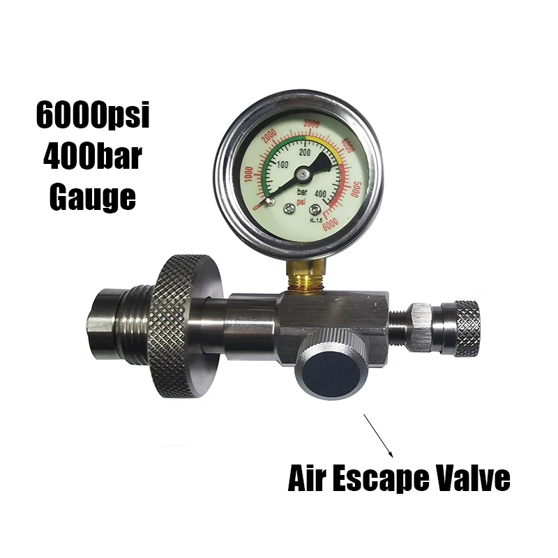 HPA Scuba HP Air Fill Station Refill Filling Connector Adapter DIN Big Gas Tank To Small Cylinder Bottle G5/8 Stainless Steel