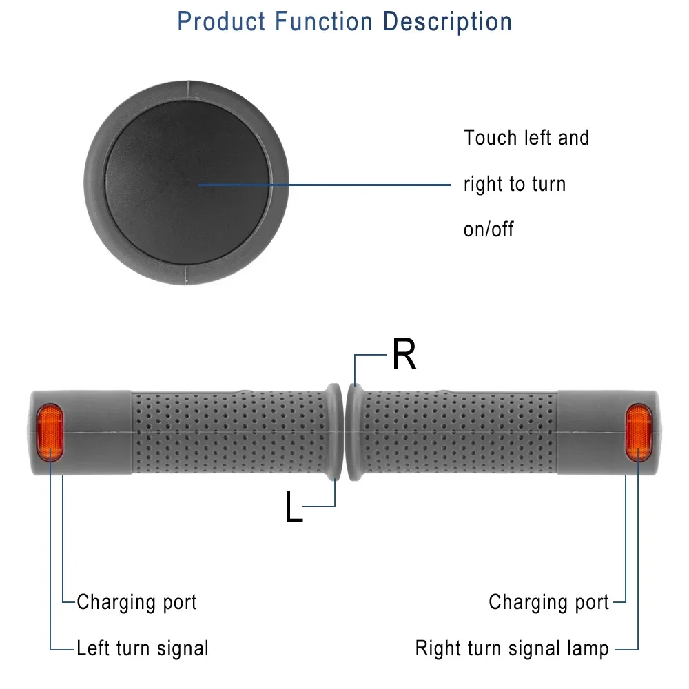 Electric Scooter Modifited Handlebar Grip Turn Signal Light With Remote Control For Ninebot Max G30 Handle LED Lamp Accessories