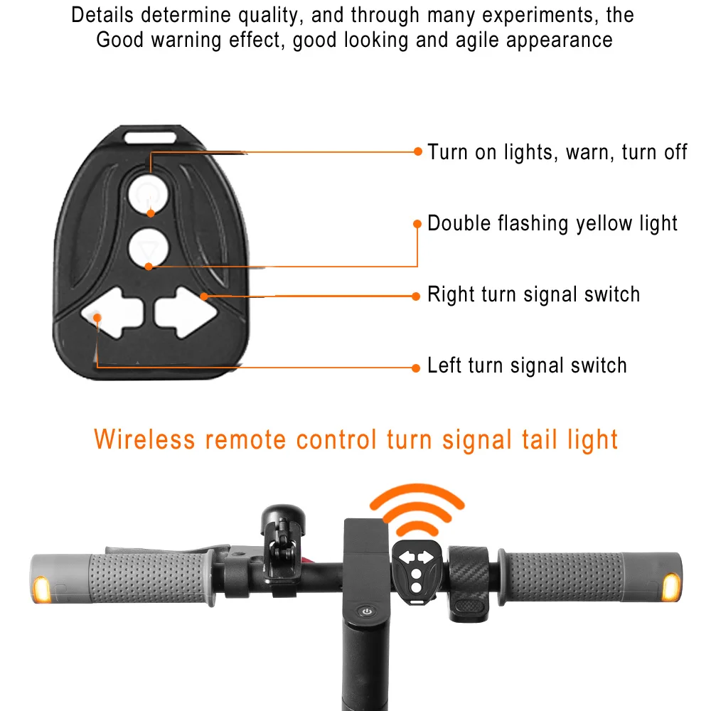 Electric Scooter Modifited Handlebar Grip Turn Signal Light With Remote Control For Ninebot Max G30 Handle LED Lamp Accessories