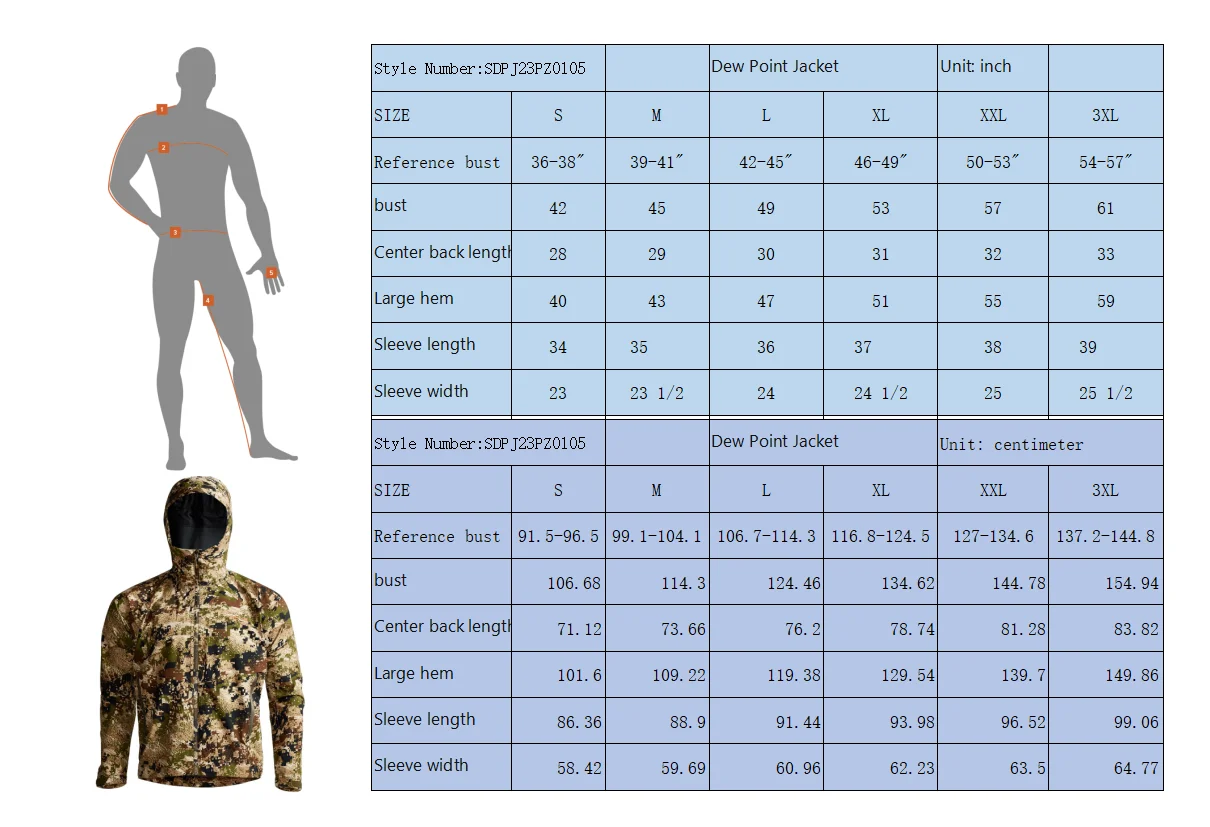 Men's Hunting Raincoat Dew Point Jacket Camouflage Fishing Hunting Clothing