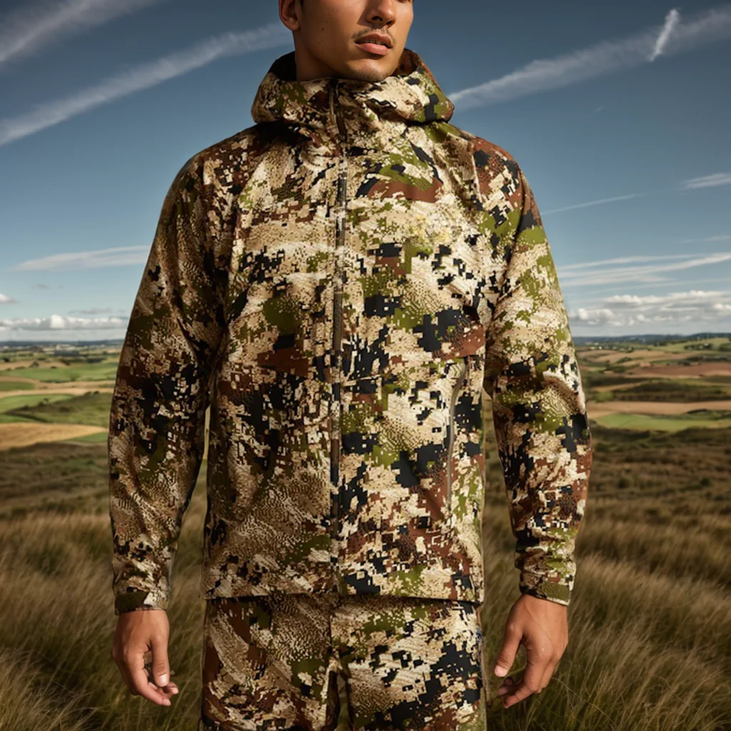 Men's Hunting Raincoat Dew Point Jacket Camouflage Fishing Hunting Clothing