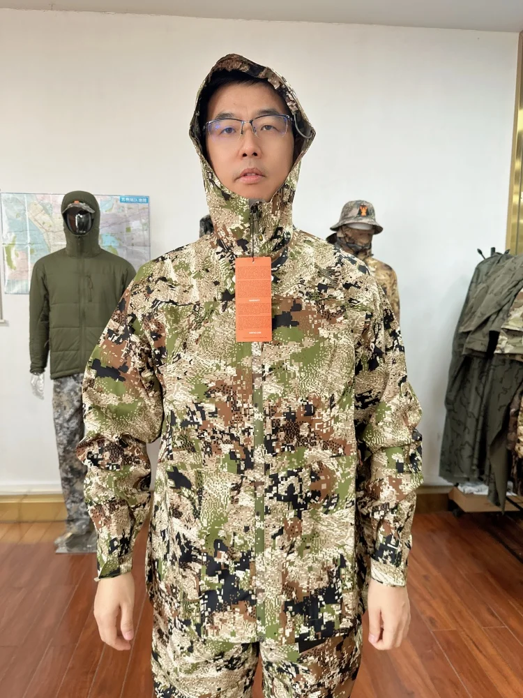Men's Hunting Raincoat Dew Point Jacket Camouflage Fishing Hunting Clothing
