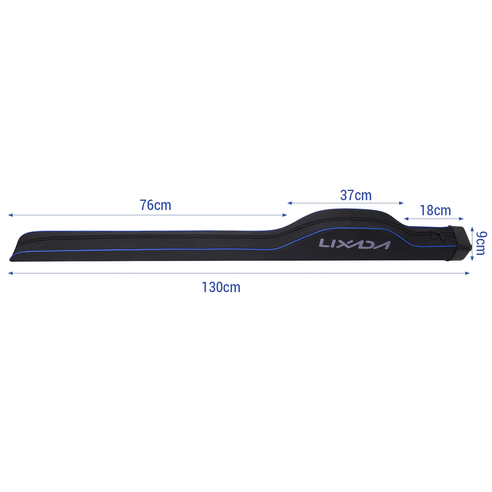 LIXADA Waterproof Fishing Rod Bag 1.3 m Fishing Pole Protective Pouch Hard Shell Fishing Tackle Storage Bag of Fishing Accessory