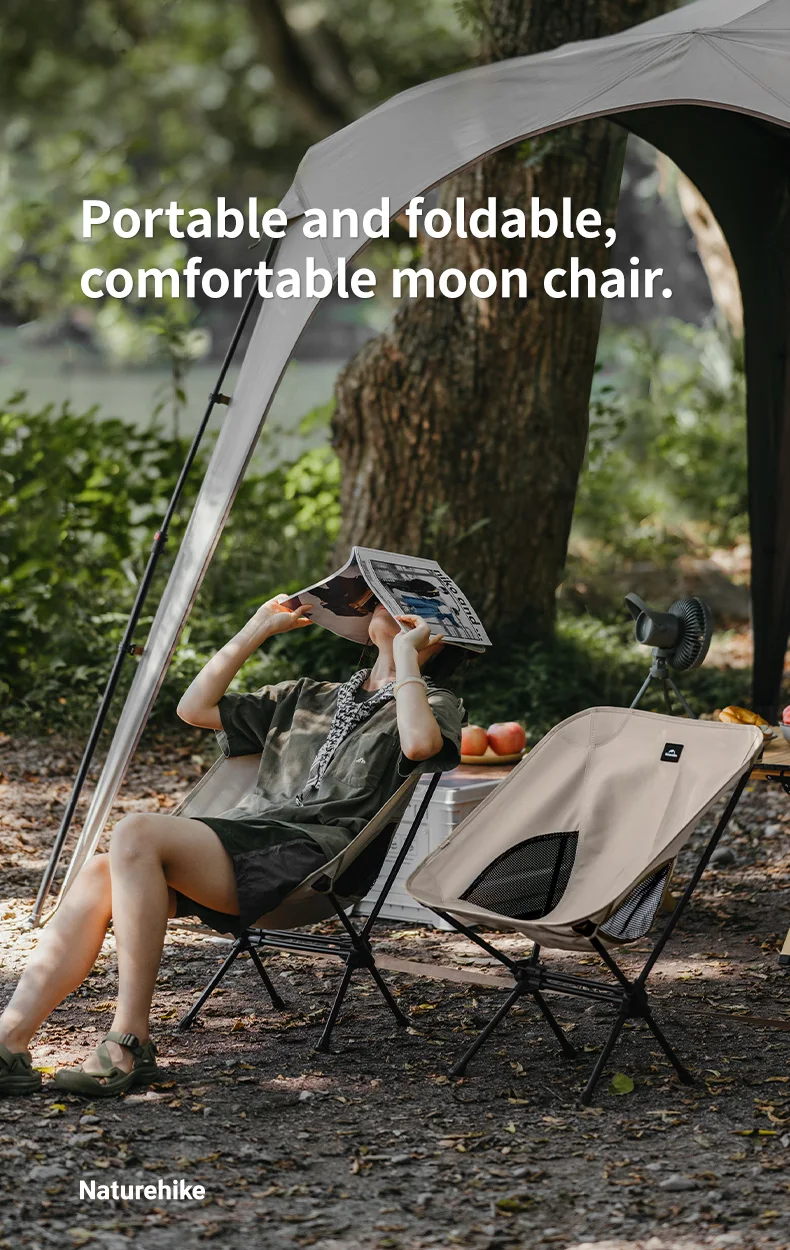 Naturehike Portable Folding Chair With Storage Bag Outdoor Lounge Chairs Lightweight Camping Picnic BBQ Fishing Widen Chairs