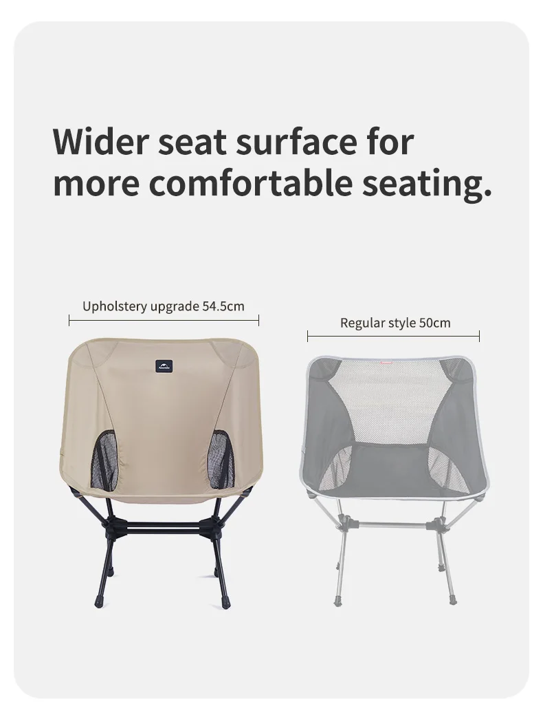 Naturehike Portable Folding Chair With Storage Bag Outdoor Lounge Chairs Lightweight Camping Picnic BBQ Fishing Widen Chairs