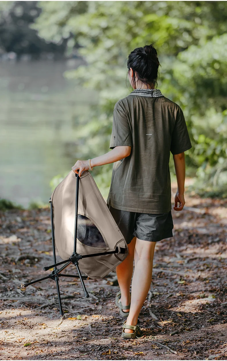 Naturehike Portable Folding Chair With Storage Bag Outdoor Lounge Chairs Lightweight Camping Picnic BBQ Fishing Widen Chairs