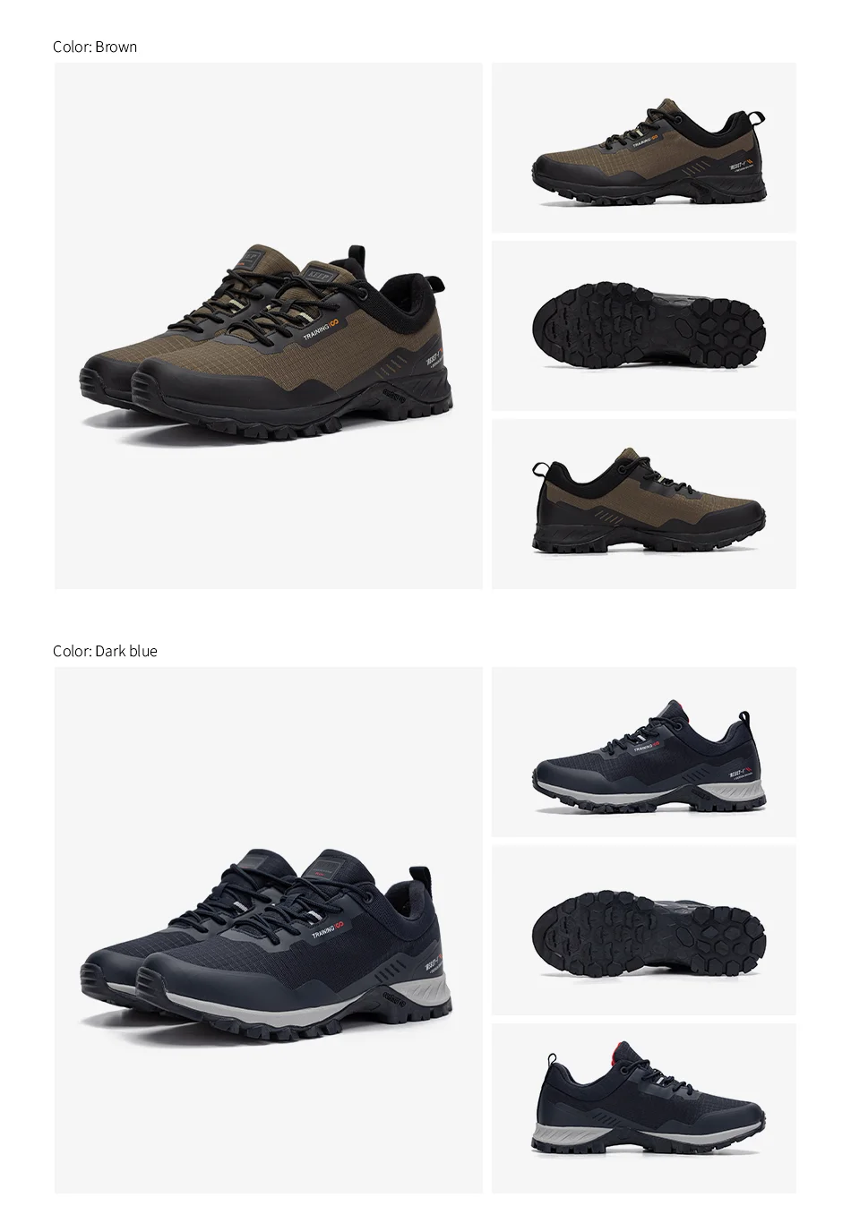 Baasploa Men Hiking Shoes New Outdoor Camping Resistant Waterproof Sneakers Male Casual Non-slip Wear-Resistant Walking Shoes