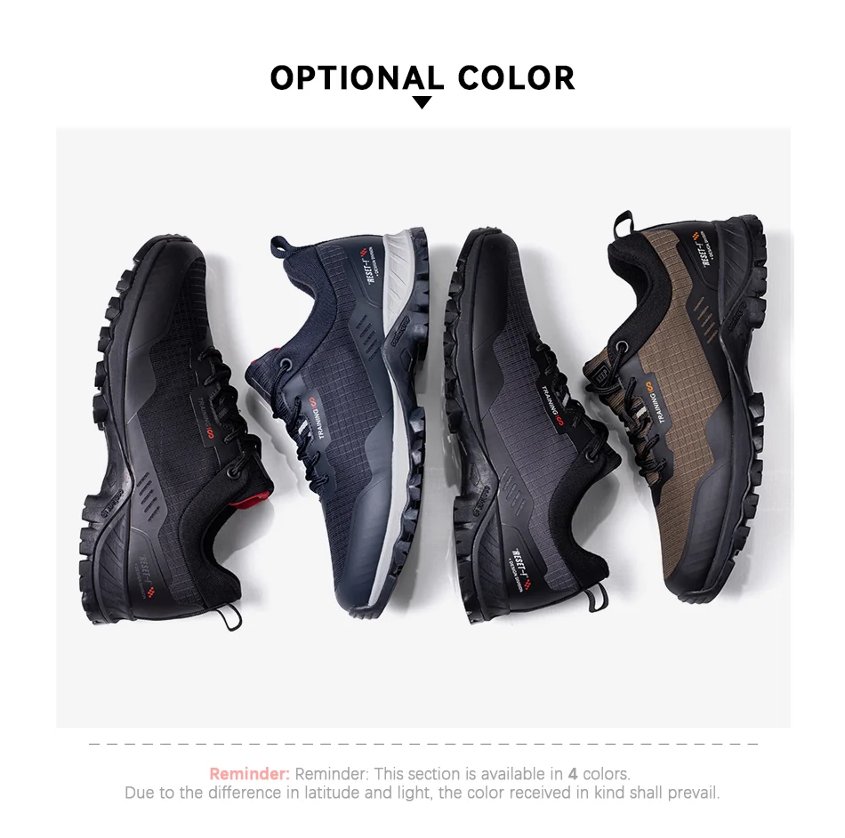 Baasploa Men Hiking Shoes New Outdoor Camping Resistant Waterproof Sneakers Male Casual Non-slip Wear-Resistant Walking Shoes