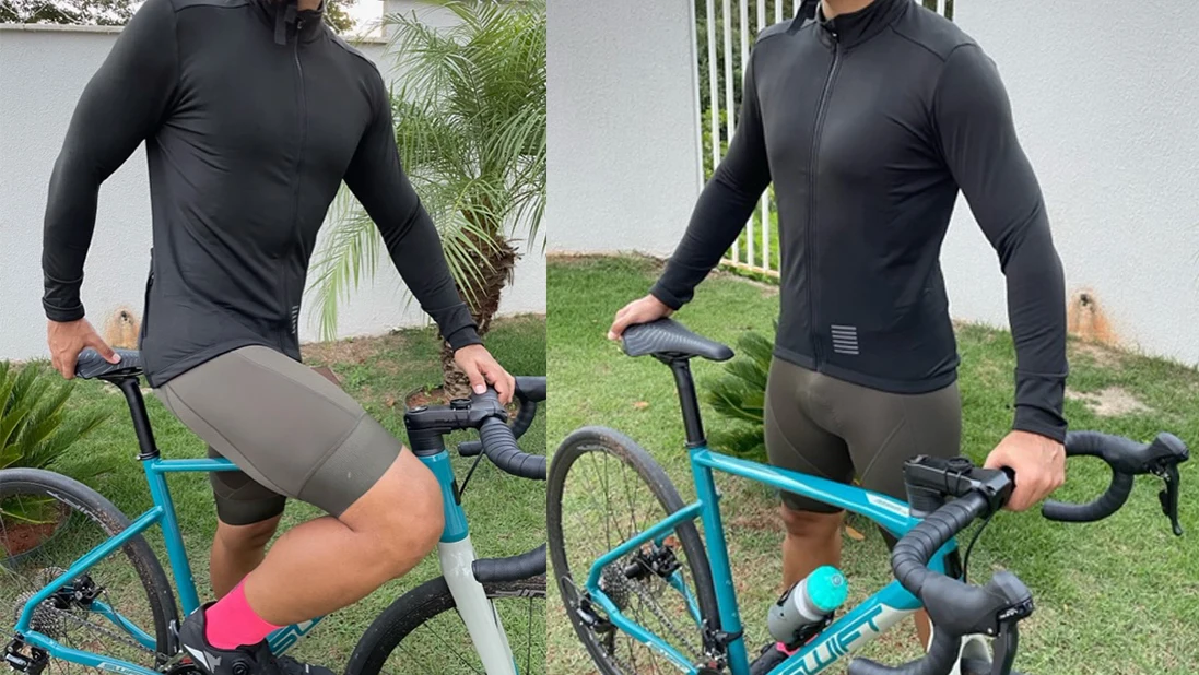 YKYWBIKE Men's Cycling Jersey Winter&Autumn Long Sleeve Thermal Fleece lining Bicycle Warm Jacket Road Bike MTB Clothing