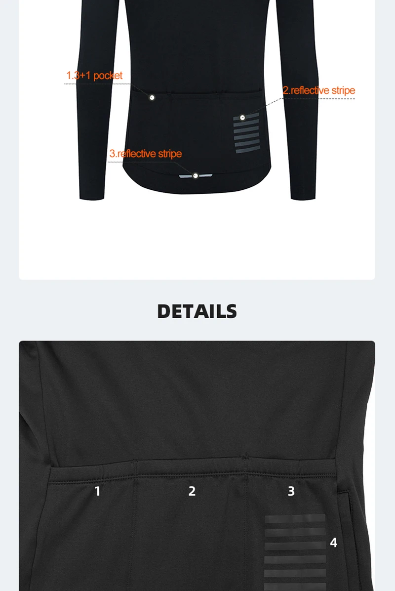 YKYWBIKE Men's Cycling Jersey Winter&Autumn Long Sleeve Thermal Fleece lining Bicycle Warm Jacket Road Bike MTB Clothing