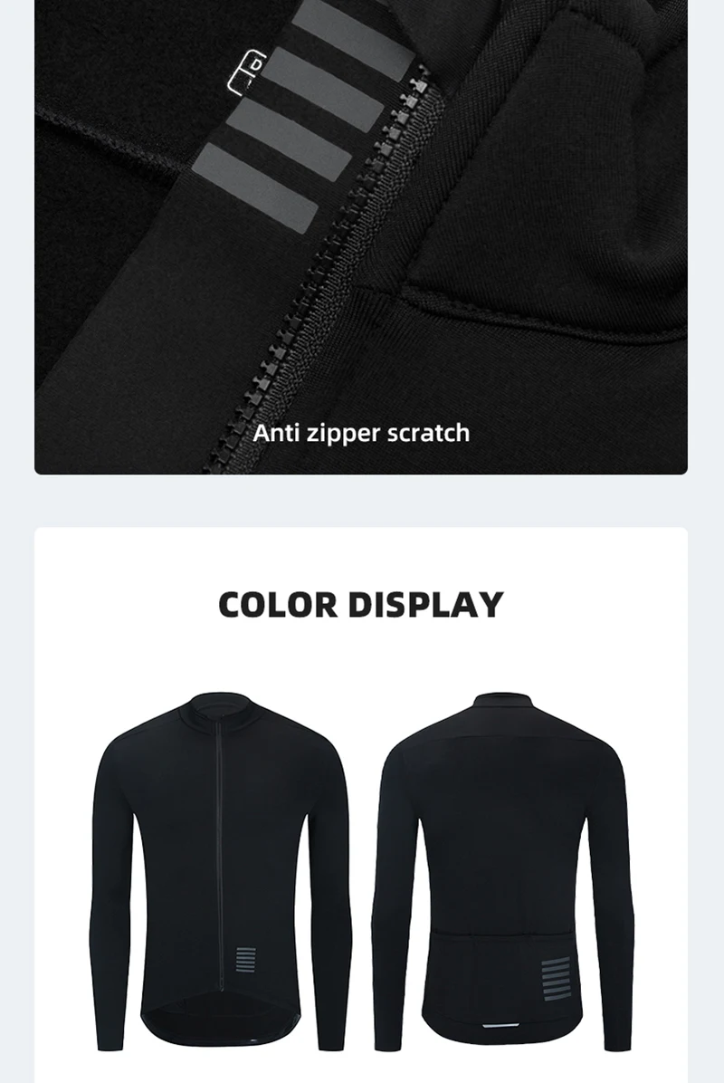YKYWBIKE Men's Cycling Jersey Winter&Autumn Long Sleeve Thermal Fleece lining Bicycle Warm Jacket Road Bike MTB Clothing
