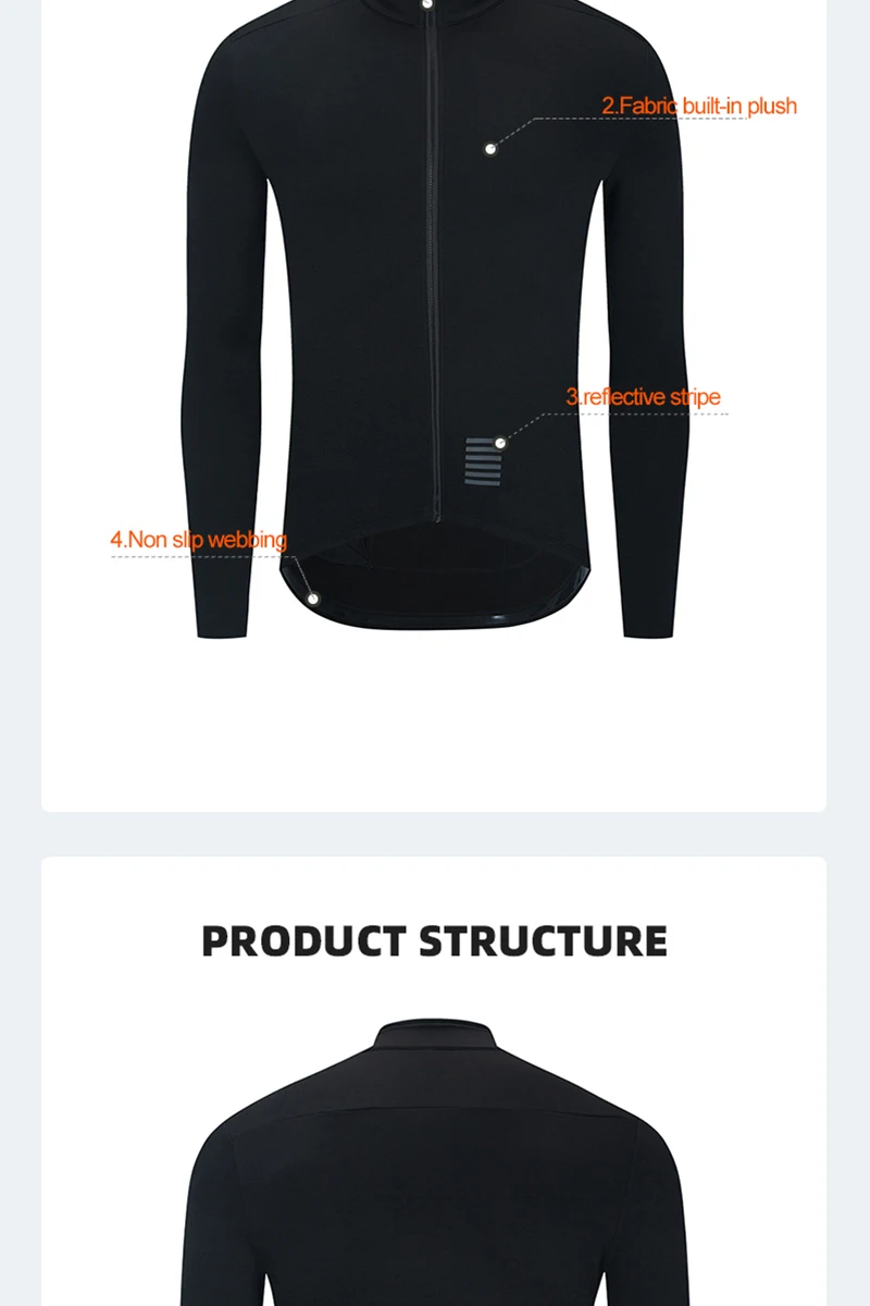 YKYWBIKE Men's Cycling Jersey Winter&Autumn Long Sleeve Thermal Fleece lining Bicycle Warm Jacket Road Bike MTB Clothing