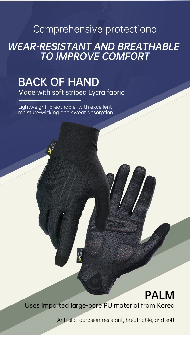 LAMEDA Professional MTB Cycling Gloves Spring Bicycle Gloves Touchscreen Shock Gel Pad Full Finger Road Bike Gloves Accessories