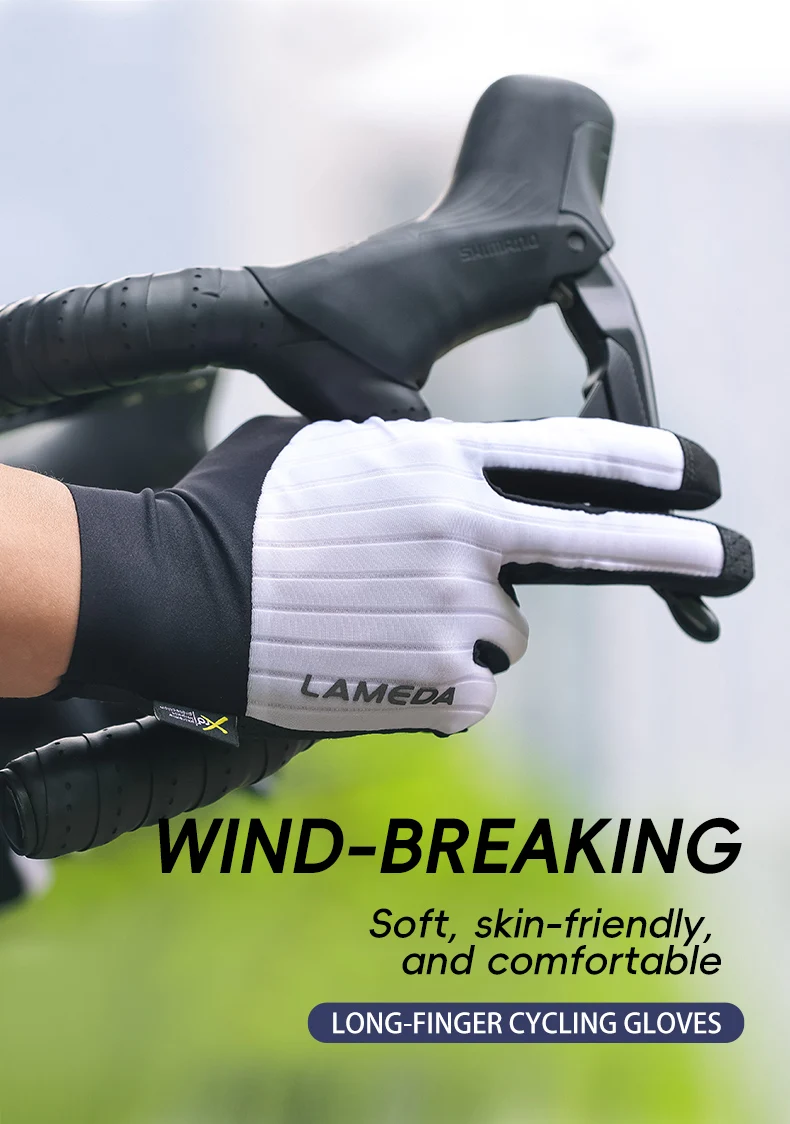 LAMEDA Professional MTB Cycling Gloves Spring Bicycle Gloves Touchscreen Shock Gel Pad Full Finger Road Bike Gloves Accessories