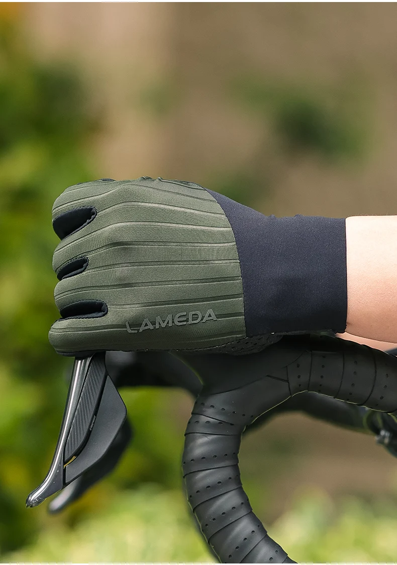 LAMEDA Professional MTB Cycling Gloves Spring Bicycle Gloves Touchscreen Shock Gel Pad Full Finger Road Bike Gloves Accessories