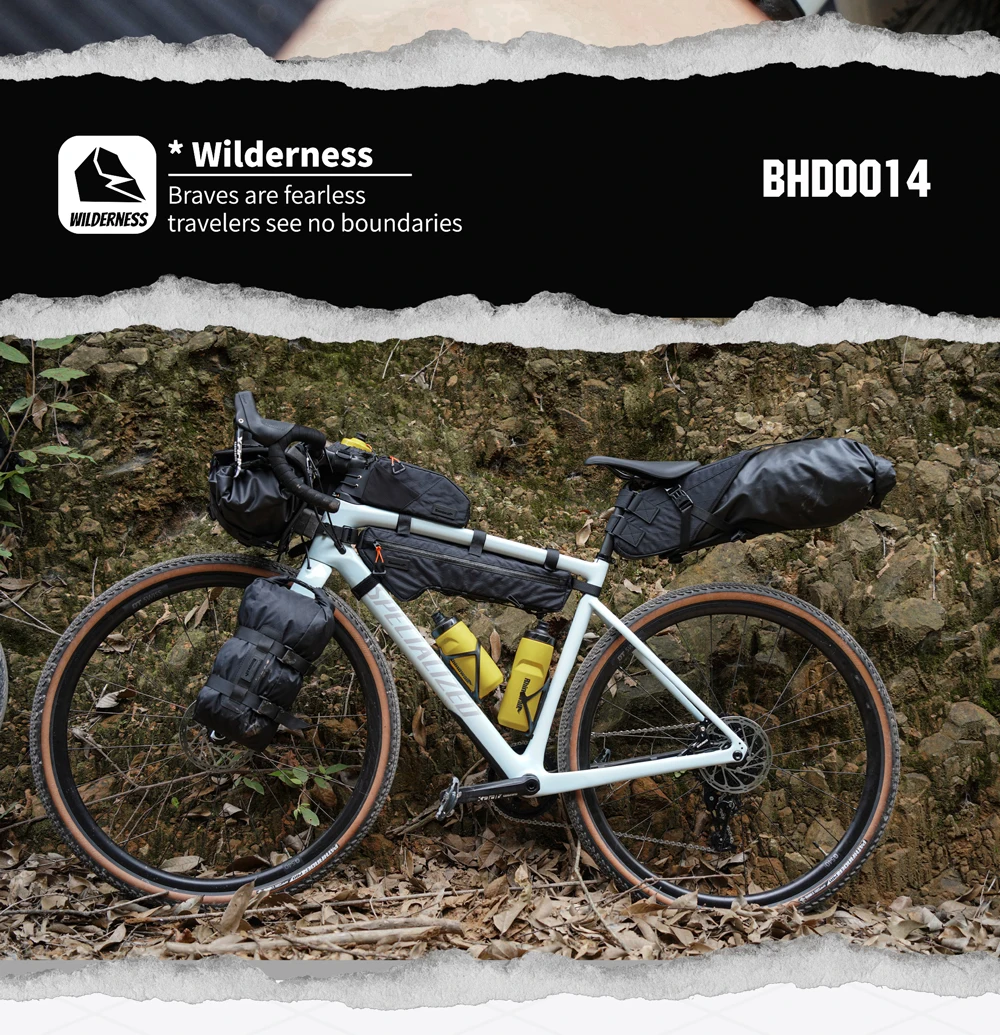 Rhinowalk Bike Top Tube Bag 1.2L/2.1L Water-Resistant Cycling Storage Luggage For MTB&Road Bike Packing Fit Larger Frame Length