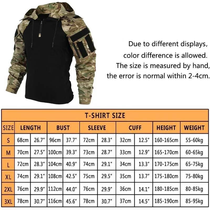 Outdoor Uniform Tactical Suits Wear Resistant T-Shirt Hood Pants Men Clothes Combat Shirts Airsoft Paintball Hunting Clothing