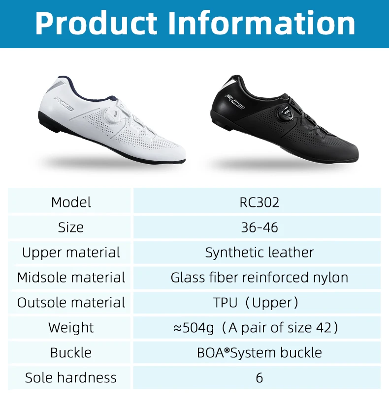 SHIMANO RC3 Road Bike Lock Shoes Shimano RC302 Lock Shoes BOA system Bicycle Riding Lock Shoes
