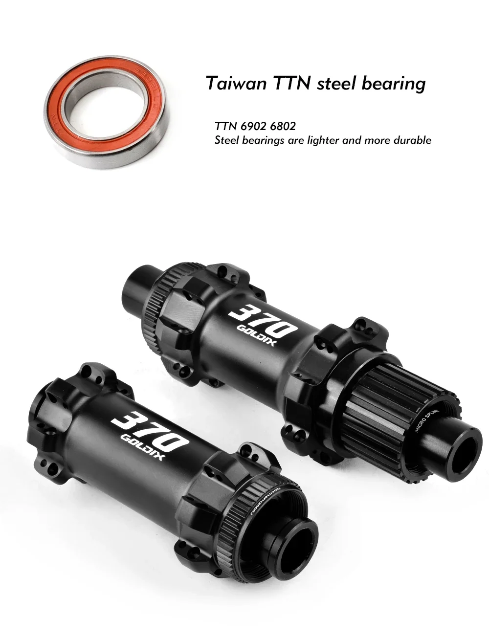 GOLDIX M370 MTB Hub Ratchet 36T 28 Hole Center Lock Disc Brake Straight Pull MTB Hub Thru/QR 148mm 141mm for SHIMANO SRAM