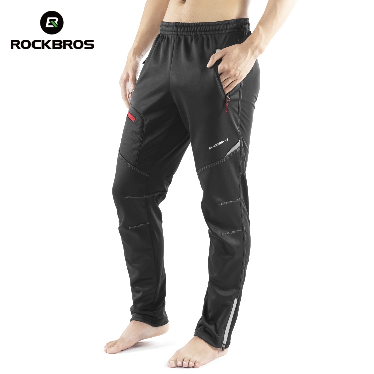 ROCKBROS Thermal Warm Cycling Pants Windproof Waterproof Winter Autumn Keep Warm Bike Long Trousers Sport MTB Road Bicycle Pants