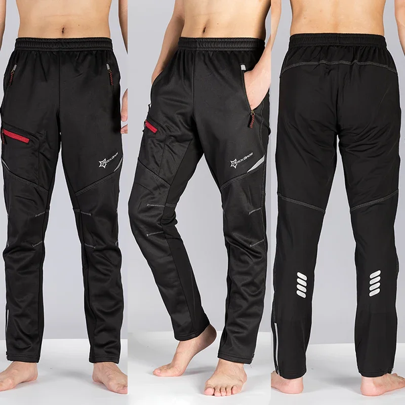 ROCKBROS Thermal Warm Cycling Pants Windproof Waterproof Winter Autumn Keep Warm Bike Long Trousers Sport MTB Road Bicycle Pants