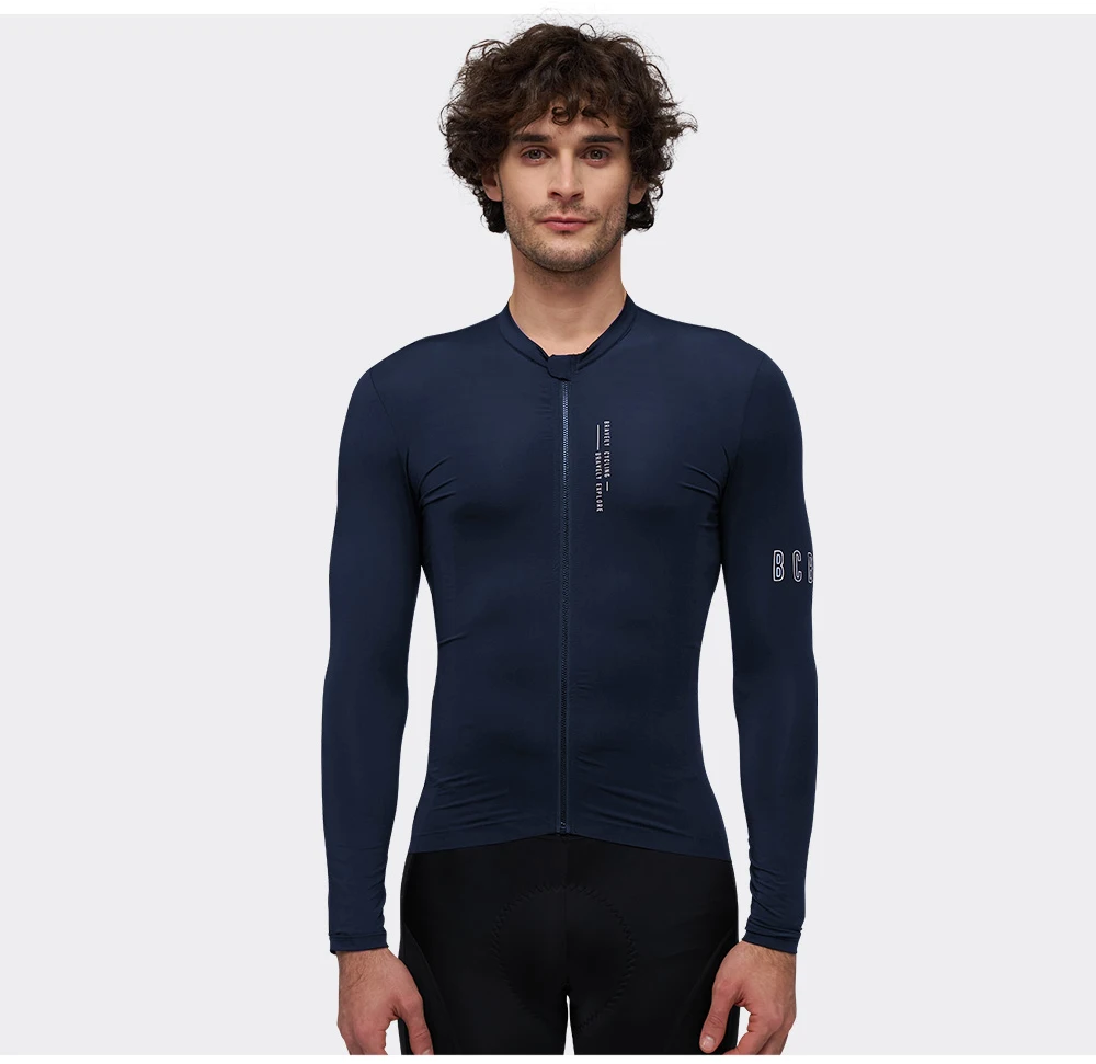 BCBE-ING Men Cycling Jersey Long Sleeve Pro Aero Fit Lightweight Bicycle Cholting MTB Road Bike Jersey Maillot Ciclismo Hombre