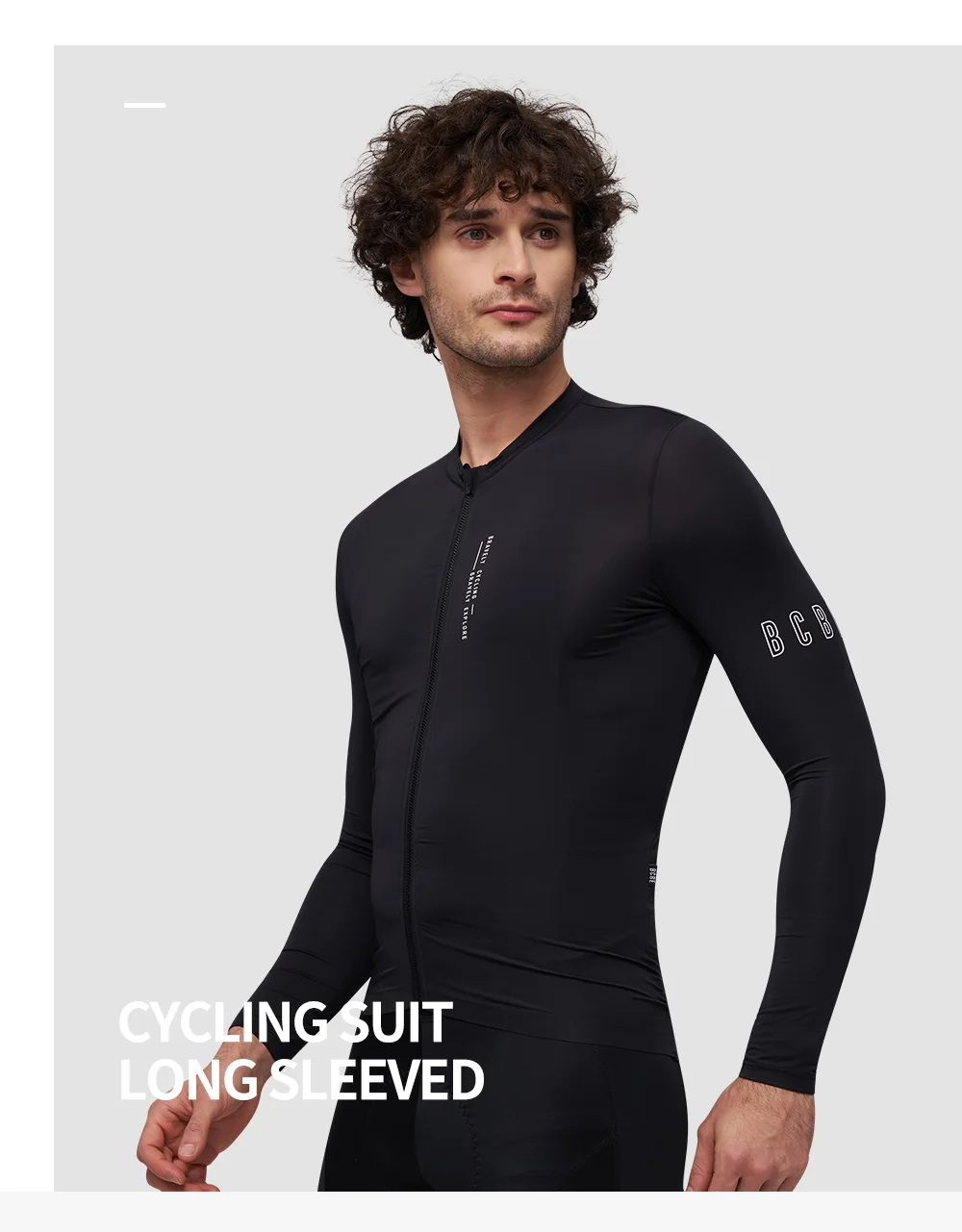 BCBE-ING Men Cycling Jersey Long Sleeve Pro Aero Fit Lightweight Bicycle Cholting MTB Road Bike Jersey Maillot Ciclismo Hombre