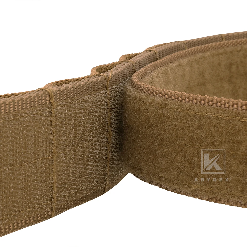 KRYDEX Tactical EDC Belt Hook & Loop Inner Belt 1.5" Nylon Duty Concealed Carry Base Belt Outdoor Men Waist Belt
