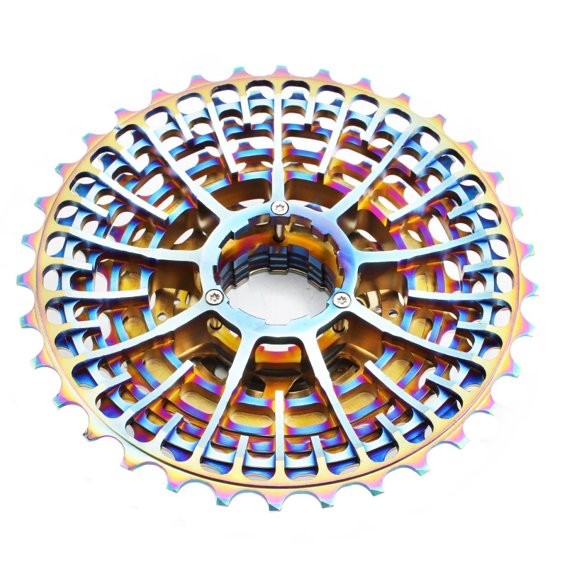 SUNSHINE ultralight Road flywheel 11 12 speed 11-28 32 34 36T colorful Hollow out bicycle cassette HG gear for Shimano