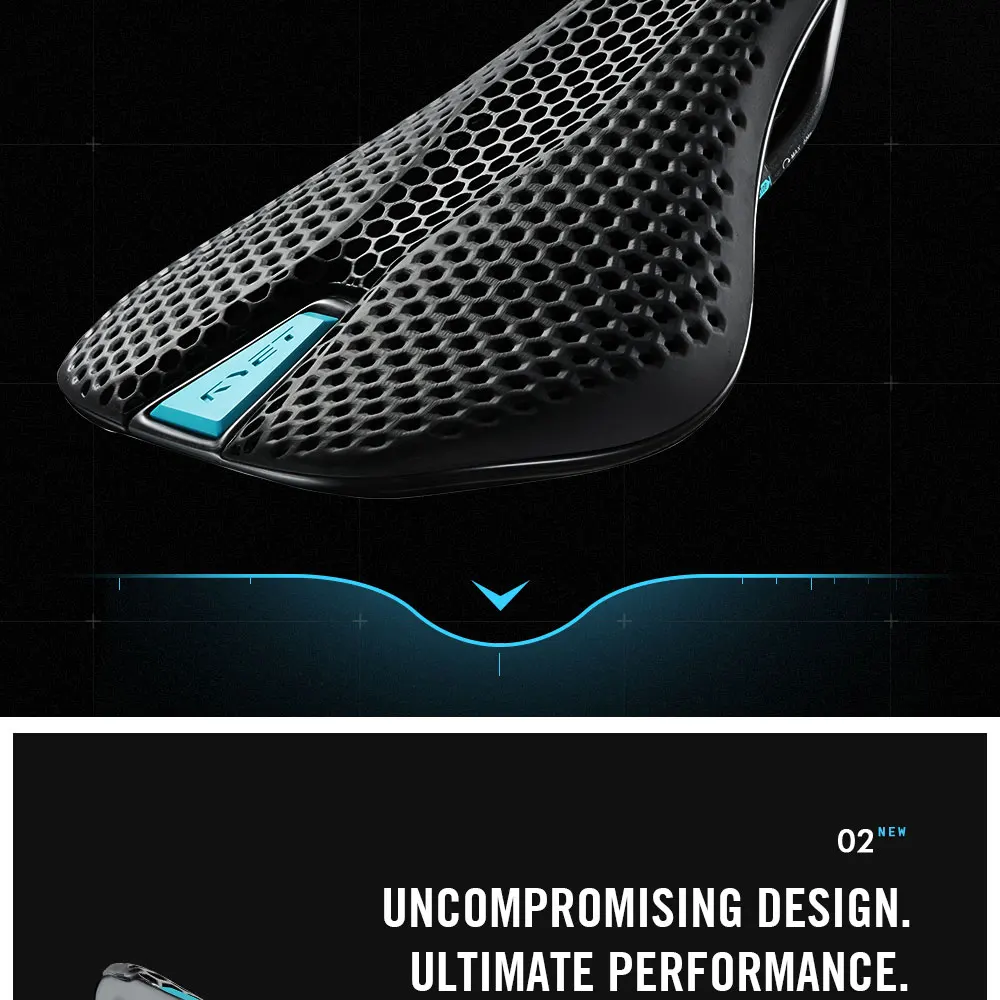 RYET Carbon Saddle MTB Gravel Road Bike 175g 3D Printed Seat 7x9mm Cycling Cushion 143/155MM For Racing Bicycle Seating Parts