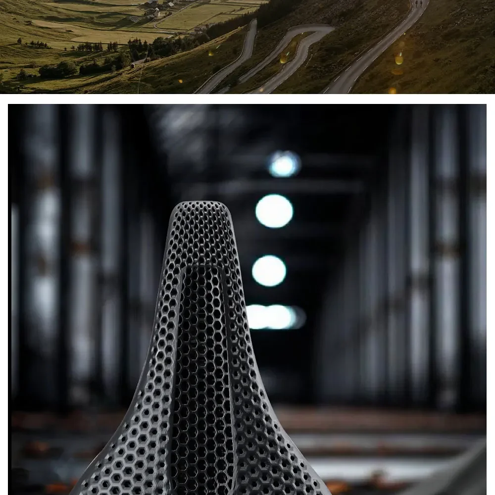 RYET Carbon Saddle MTB Gravel Road Bike 175g 3D Printed Seat 7x9mm Cycling Cushion 143/155MM For Racing Bicycle Seating Parts