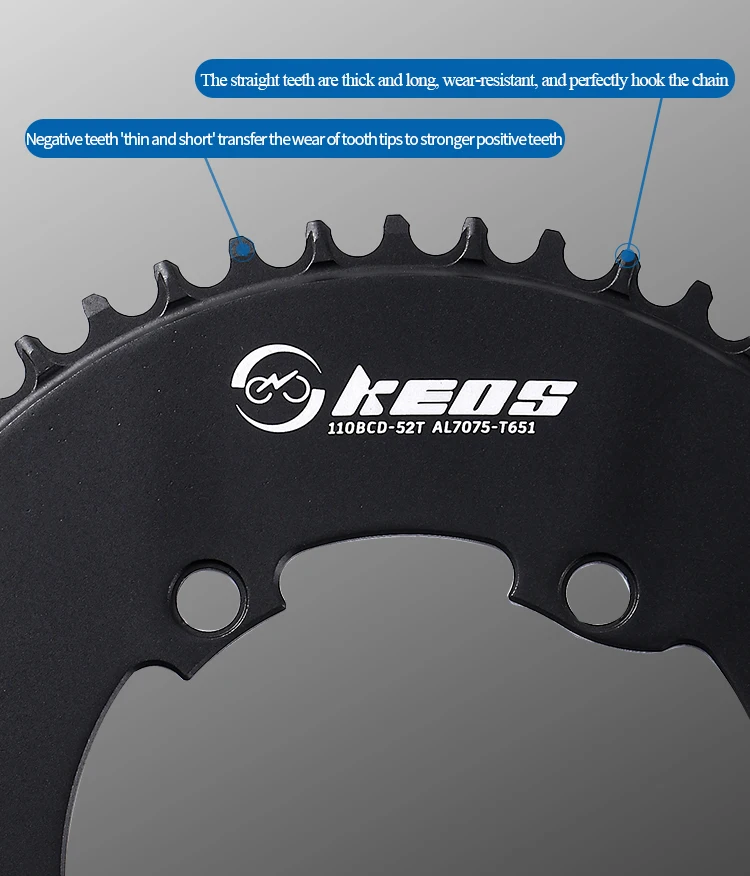 KEOS 110 BCD Chainring Chainwheel for R7000/R8000/R9100 Road Bike Chainring 44T 46T 48T 50T 52T 54T 56T