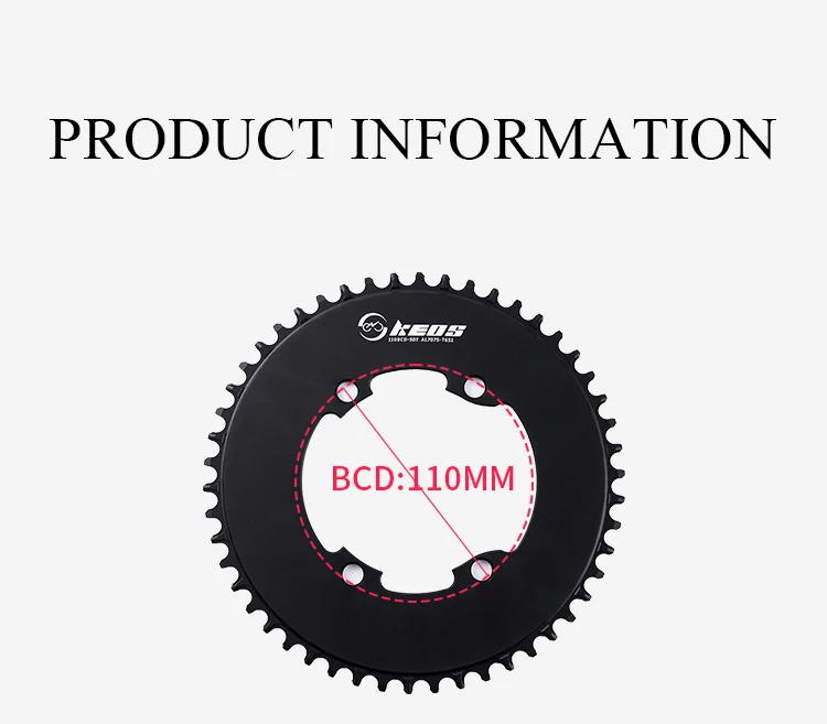 KEOS 110 BCD Chainring Chainwheel for R7000/R8000/R9100 Road Bike Chainring 44T 46T 48T 50T 52T 54T 56T